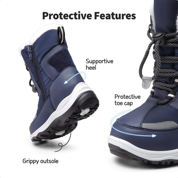 Kids Interchangeable Non-Slip Snow Boots - NAVY - 3
